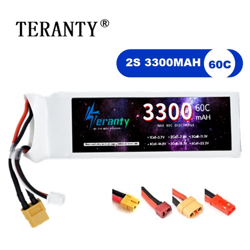 Drone Battery Connector - 2S 7.4V LiPo 배터리 3300mAh 60C