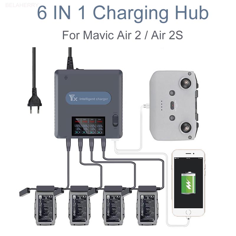 디지털 디스플레이 배터리 충전기, DJI 매빅 에어 2 - Drone Battery Smart 리뷰 및 가격