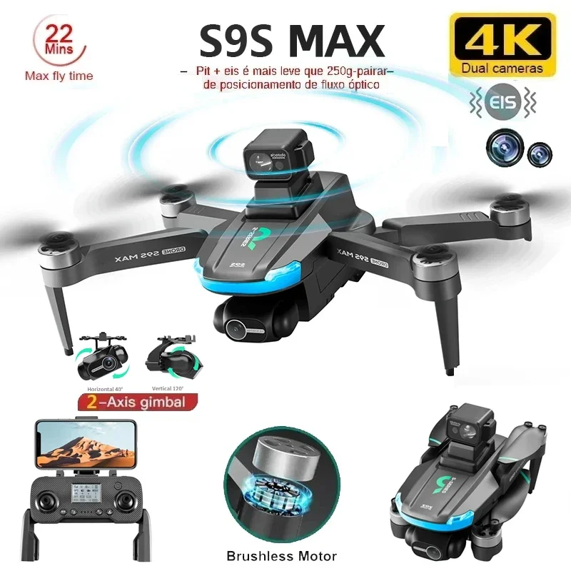 새로운 S9S MAX 미니 드론 4K 2축 PTZ HD - Drone Battery Case 리뷰 및 가격