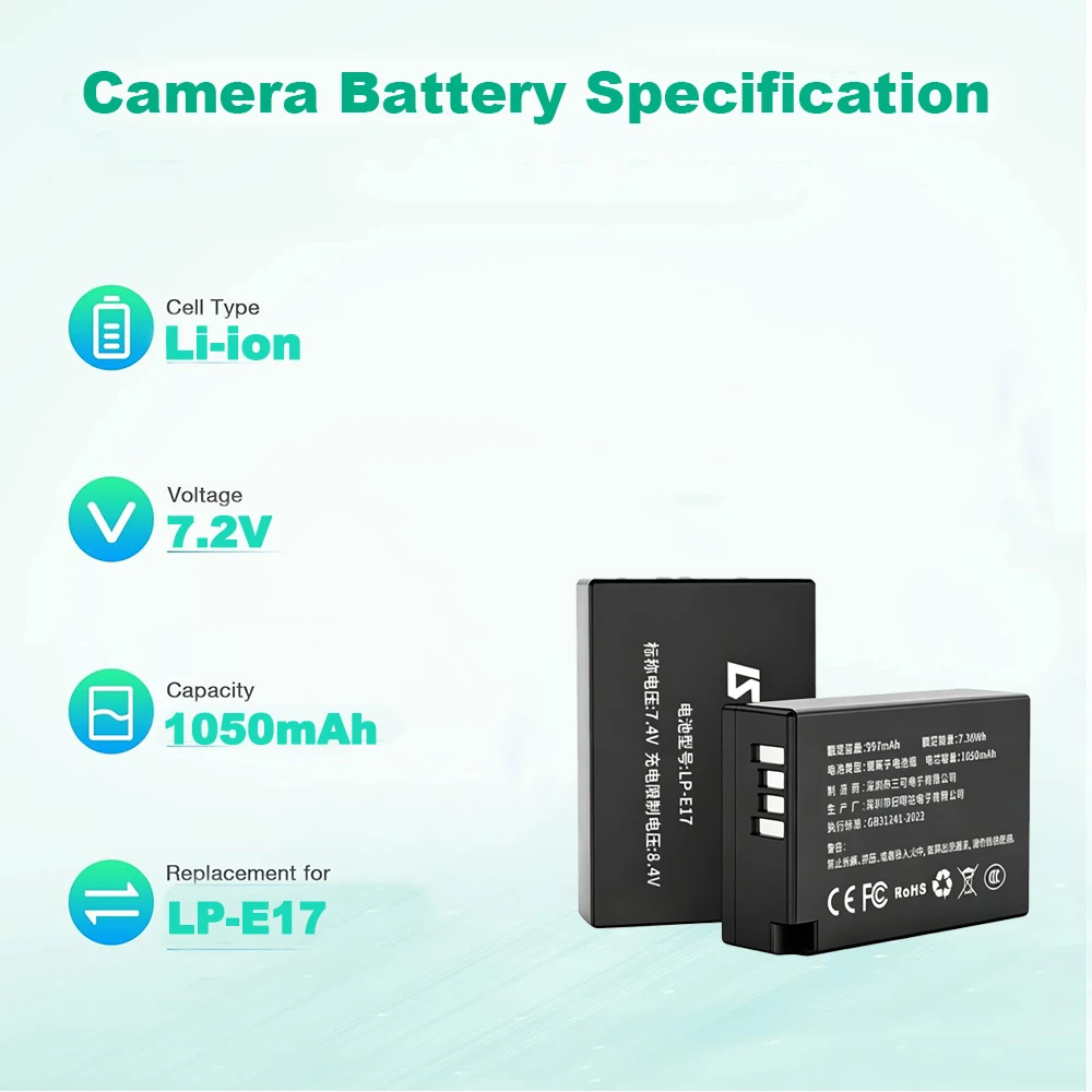 캐논 카메라용 LP-E17 배터리 EOS 200D Ma - Canon Camera Eos R50 리뷰 및 가격